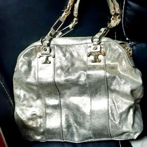 Tory Burch metallic gold purse